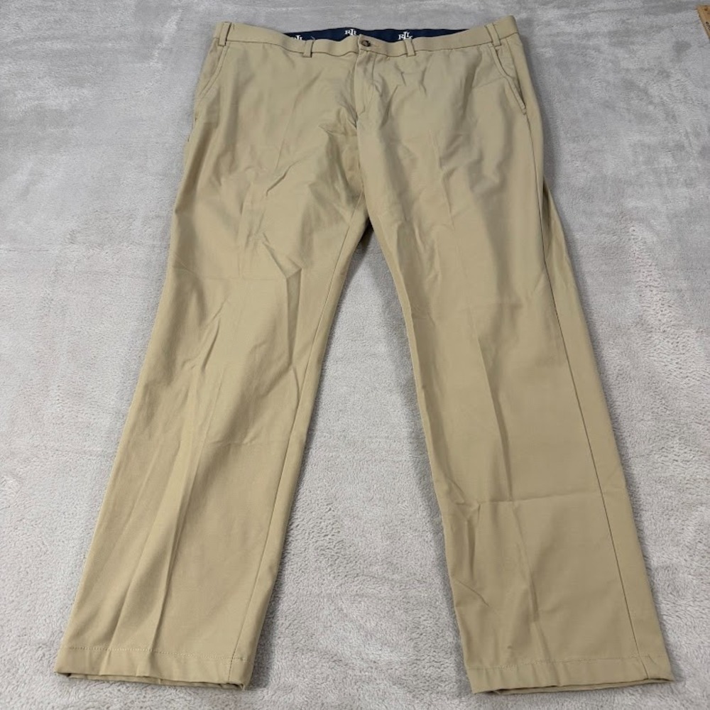 Lauren Ralph Lauren Pants Mens 40x30 Tan Tech Stretch Performance Chino Khaki